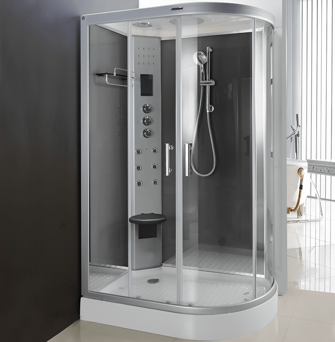 LW20 Left Handed Offset Quadrant & Hydro Shower Cabin Cubicle With Mirror (1200 x 800)