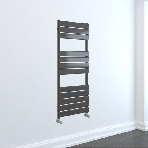 12 Bar Straight Ladder Towel Rail Radiator With Palma Anthracite (1200mm x 500mm)