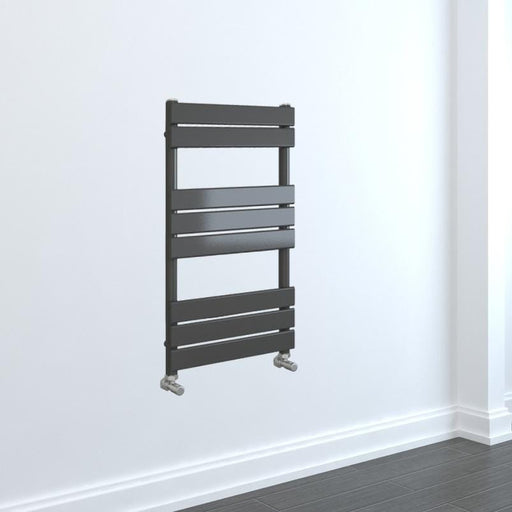 8 Bar Straight Ladder Towel Rail Radiator With Palma Anthracite (800mm x 500mm)