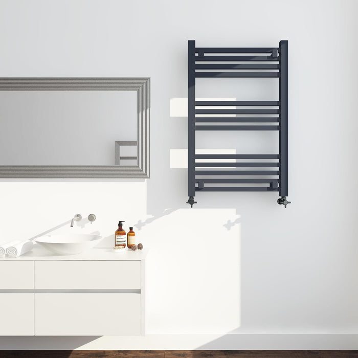 13 Bars Straight Ladder Towel Rail Radiator With Scilly Anthracite (800mm x 500mm)