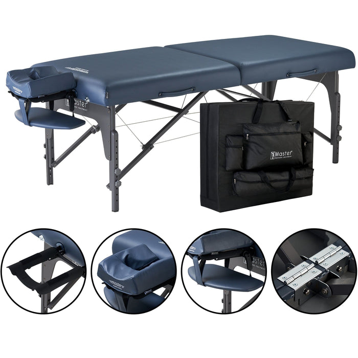 Master Massage 71cm Montclair Memory Foam Master Pro Portable Massage Table Package