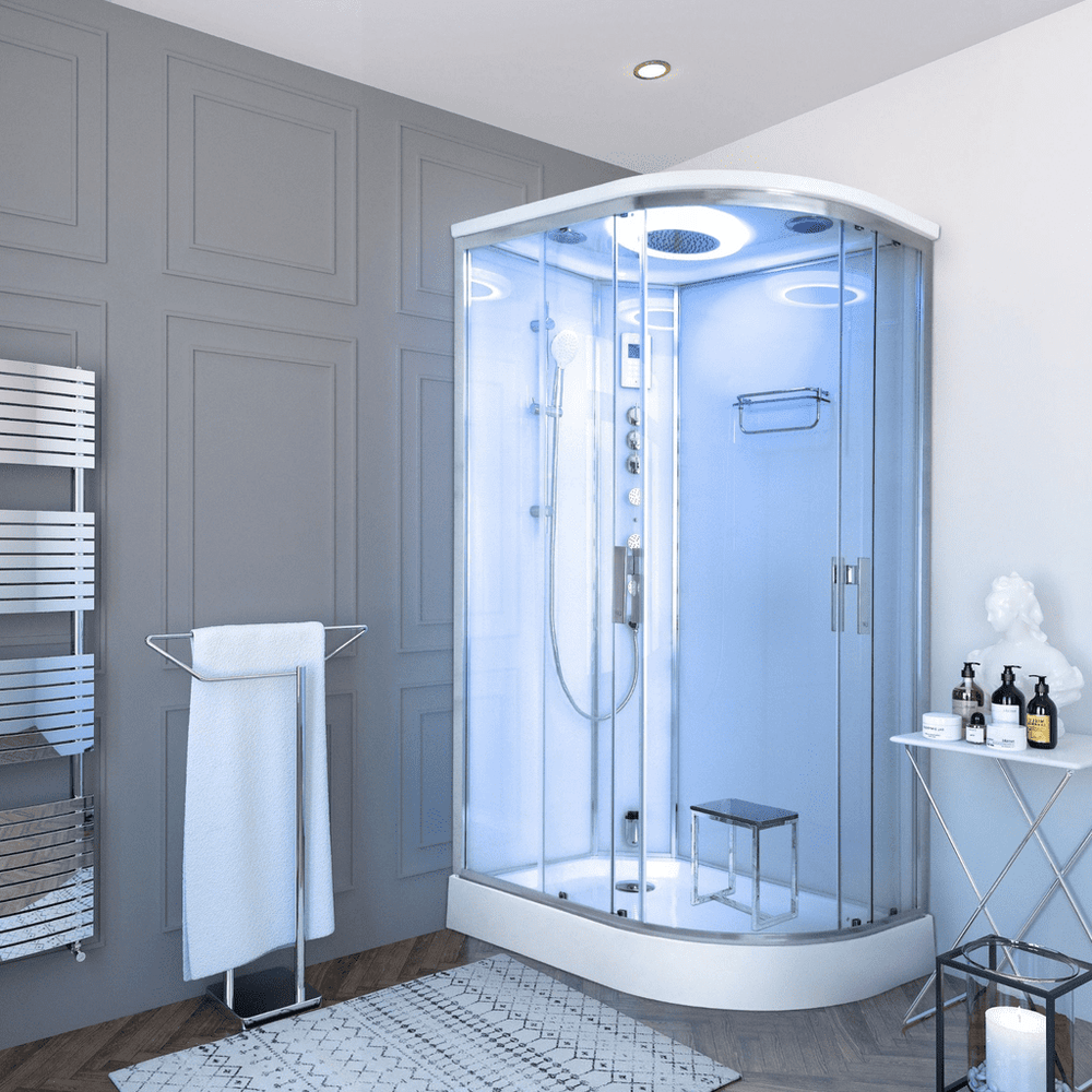 TMV2 Lisna Waters Mayfair-AU Left Offset Quadrant Steam Shower Cabin (1200 x 800mm)