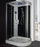 LW18 Left Handed Black Offset Quadrant Enclosure & Steam Shower Cabin (1200 x 800)