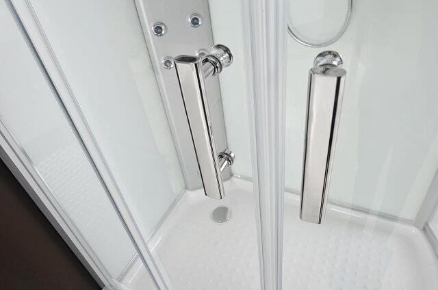 LW18 Left Handed White Offset Quadrant Enclosure & Steam Shower Cabin (1200 x 800)