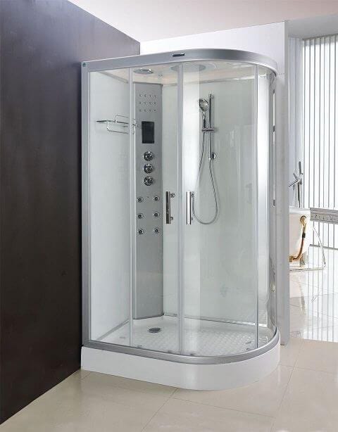 LW20 Left Handed White Offset Quadrant Enclosure & Hydro Shower Cabinet (1200 x 800)