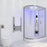 LW20 White Right Handed Offset Quadrant Enclosure & Hydro Shower Cabin  (1200 x 800)