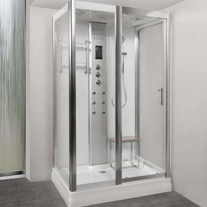 LW9 White 1200mm x 900mm Steam Shower Enclosure