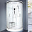 LWSL04 White Quadrant Steam Shower Cabin & EasyFit Fast Build Enclosure (900mm x 900mm)