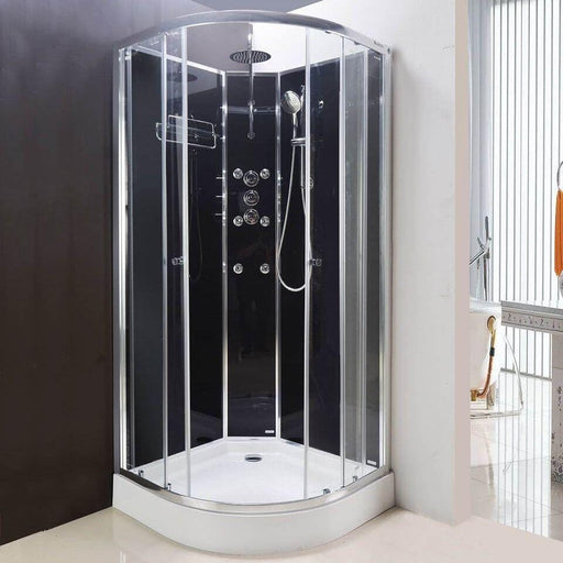 LW15-B Olympia Black Hydro Massage Shower Cabin Enclosure (900 x 900mm)