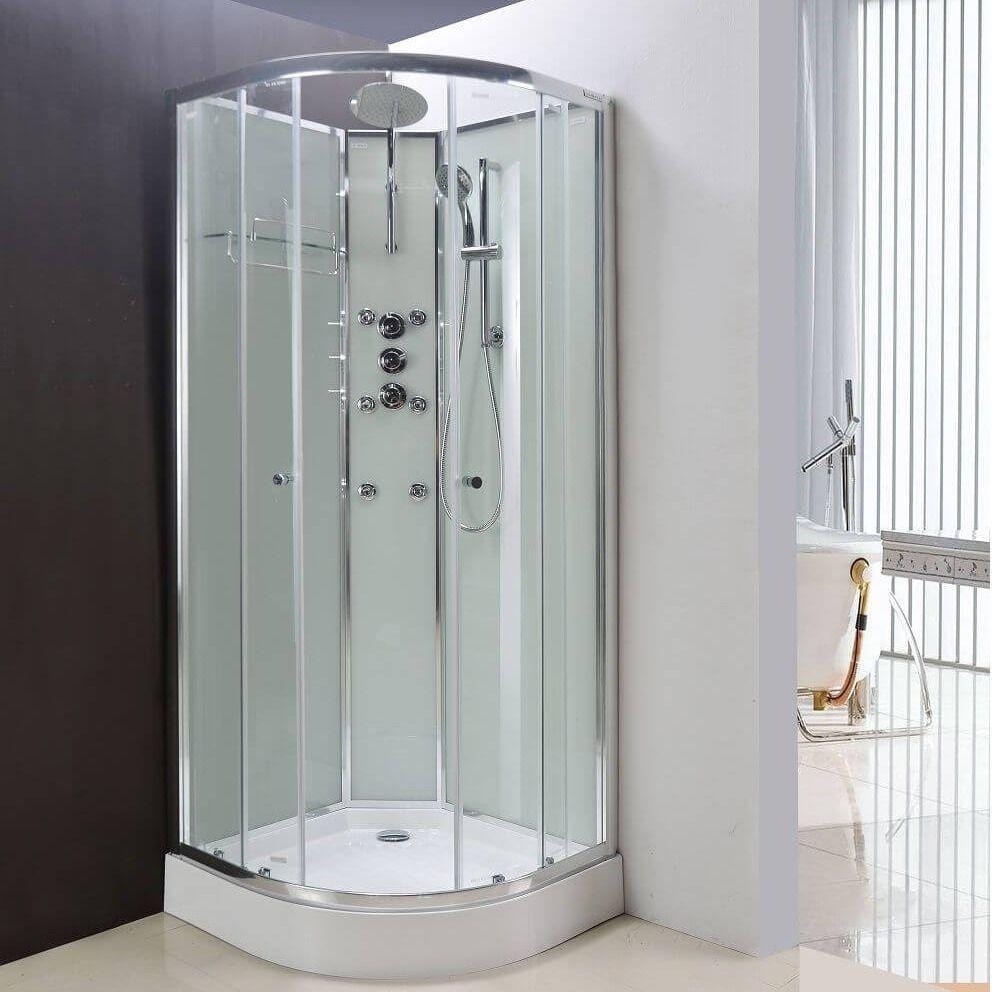 LW14 Olympia White Hydro Massage Shower Cubicle (1000mm x 1000mm)