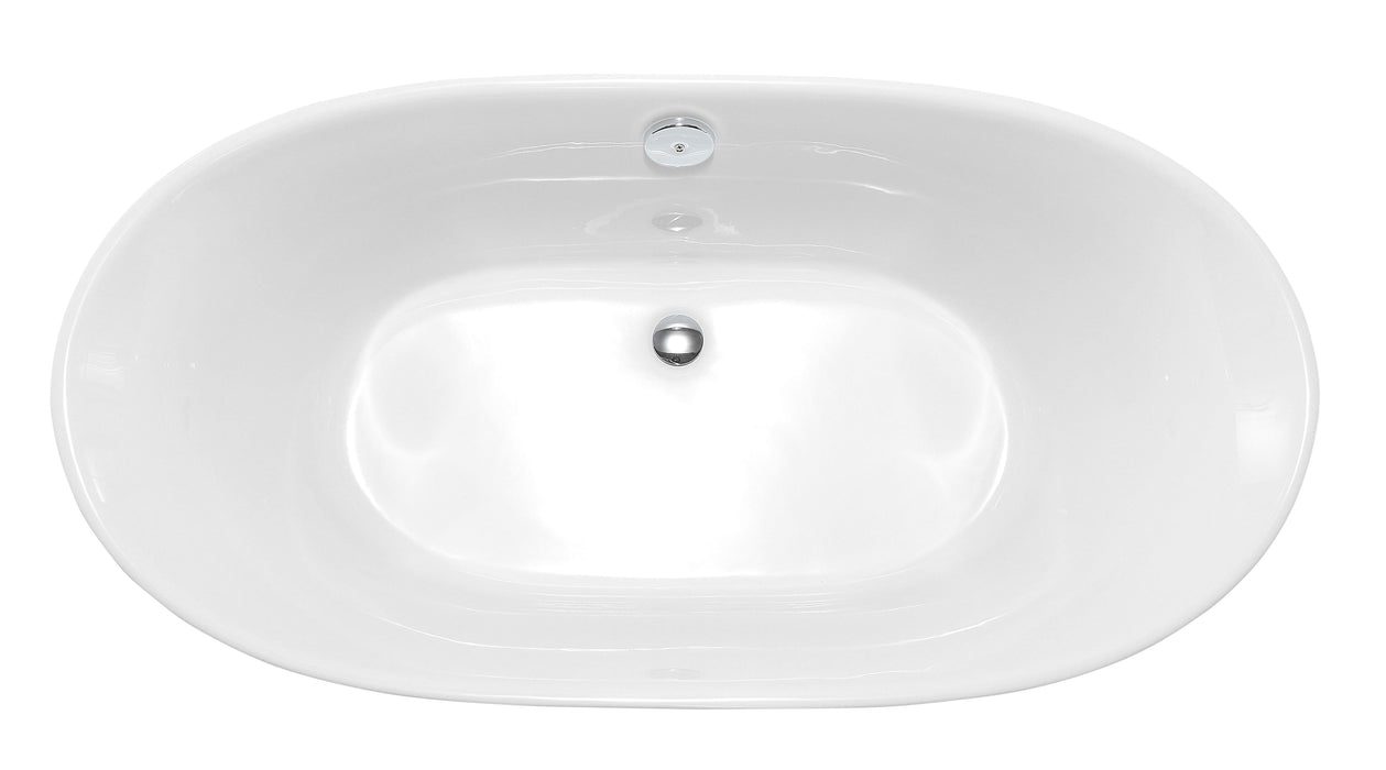 Lincoln Black Double Ended Small Freestanding Bath (1500mm x 750mm)