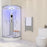 LW30 800mm x 800mm White Quadrant Steam Shower