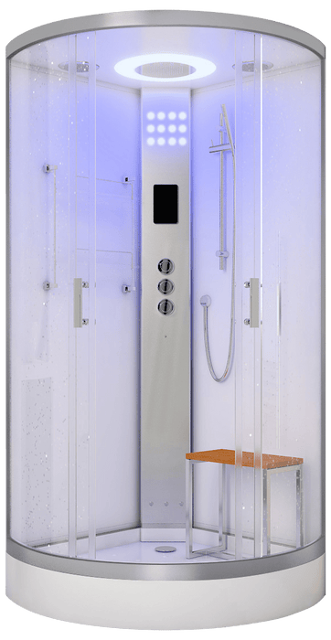 LW11 White 900mm x 900mm Quadrant Hydro Shower Cubicle