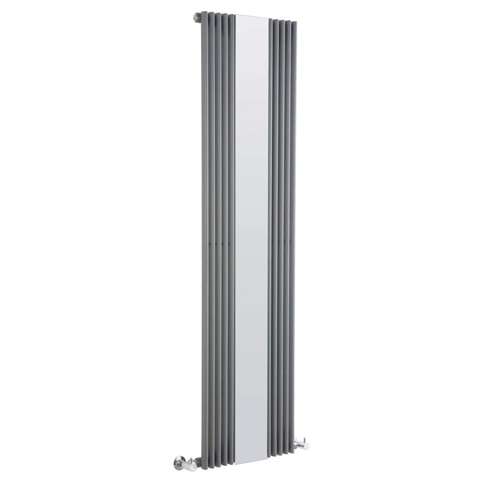 10 Bar Straight Column Radiator With Valencia Mirror Anthracite (1800mm x 499mm)