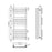 12 Bar Straight Ladder Towel Rail Radiator With Palma Anthracite (1200mm x 500mm)